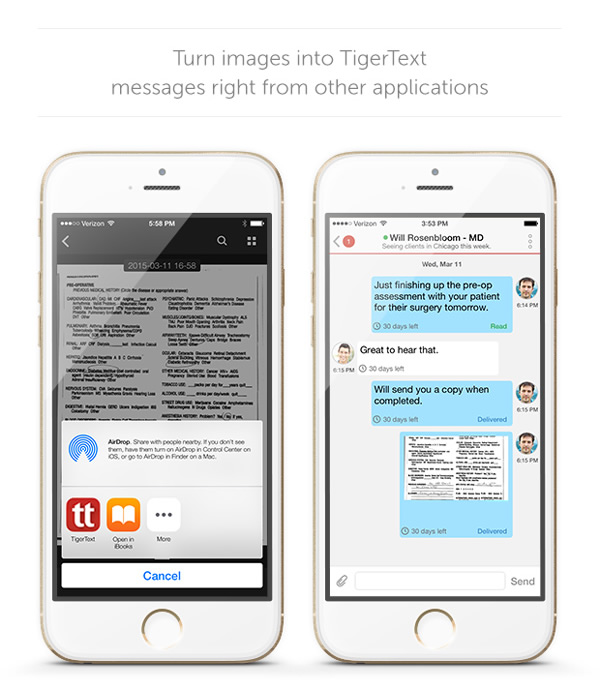 TigerText iOS Secure Texting App